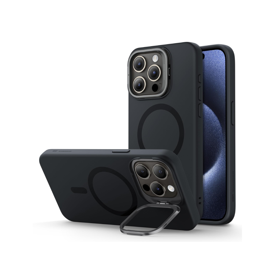 ESR for iPhone 15 Pro Max Case with MagSafe, Supports Magnetic Charging, Slim Liquid Silicone Case, Shock Absorbing, Screen and Camera Protection, Cloud Series, Light Tan